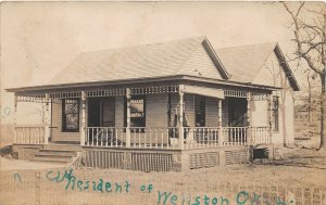 J1/ Wellston Oklahoma RPPC Postcard c1910 Residence Home  113