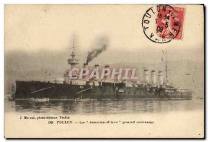 Old Postcard Bateau Toulon Jeanne d & # 39Arc big cruiser