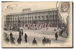 Old Postcard Lyon Bellecour Square and the Palace of Arts