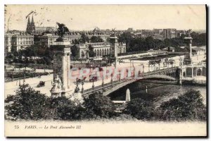 Old Postcard Paris Pont Alexandre III