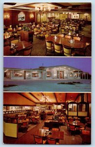 Des Moines Iowa IA Postcard The Bishop Buffet Restaurant Interior c1960 Vintage