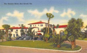 Cloister Hotel Sea Island Georgia linen postcard