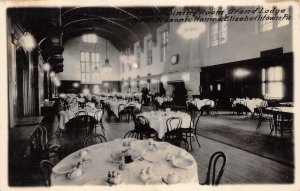 Elizabethtown Pennsylvania~Grand Lodge Hall-Masonic Homes Main Dining Room~RPPC