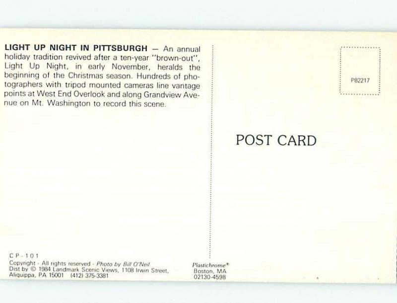 Unused Pre-1980 PANORAMIC VIEW Pittsburgh Pennsylvania PA H9810