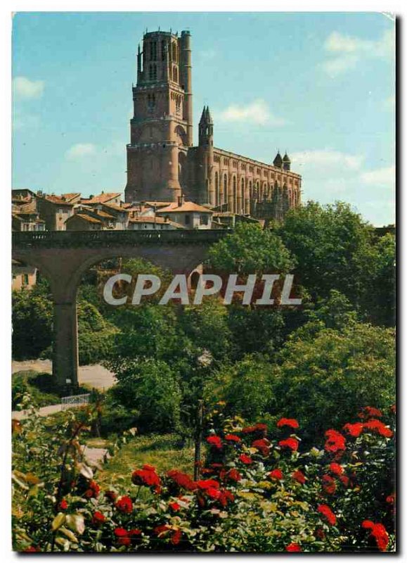 Postcard Modern Art in Albi City Echappee Tourism Center of the Basilica Ste ...