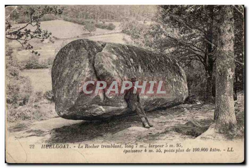 Old Postcard The Huelgoat trembling Rock