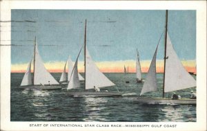 Mississippi MS Gulf Coast Int'l Star Class Yacht Race Vintage Postcard