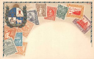 OTTMAR ZIEHER STAMP URUGUAY NO. 24 1ST SERIES TYPE III POSTCARD (c. 1905)