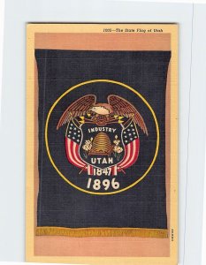 Postcard The State Flag of Utah USA