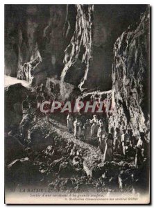 Postcard Old La Balme caves inside the Isere Caves output of a caravan the gr...