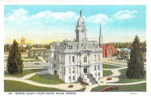 SALEM, OR Oregon  MARION COUNTY COURT HOUSE  Courthouse  c1920's Postcard