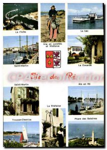 Postcard Modern I'Ile De Re This Is A Low And Flat Earth