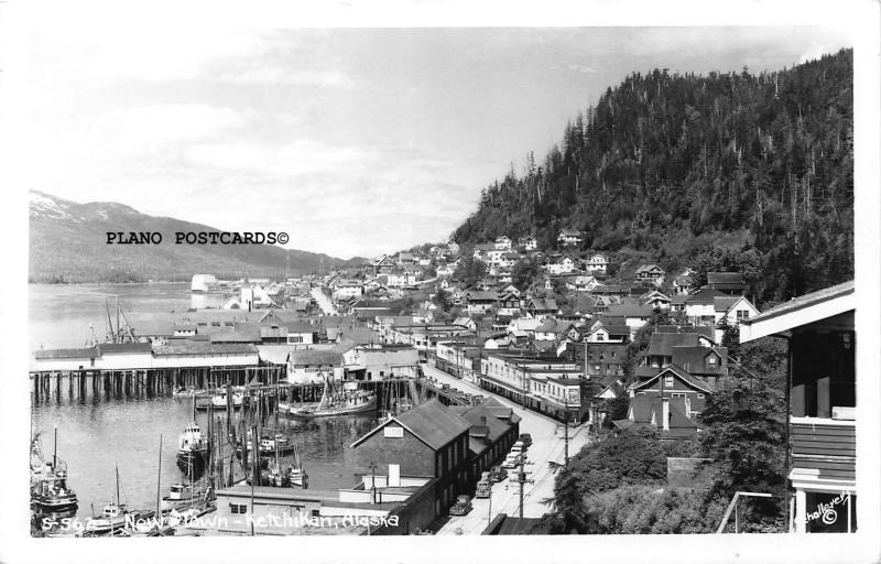 KETCHIKAN, ALASKA NEW TOWN-KETCHIKAN  RPPC REAL PHOTO POSTCARD