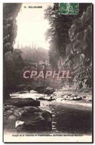 Old Postcard Gorges Bellegarde Valserine and transformer of & # 39usine drivi...