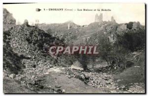 Old Postcard Crozant Ruins and Sedelle