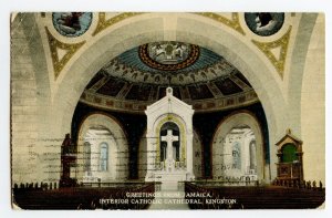 Postcard Greetings from Jamaica Catholic Cathedral Kingston Standard View Card