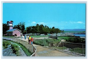c1940 Lighthouse Wharf Board Walk Background Santa Cruz California CA Postcard 