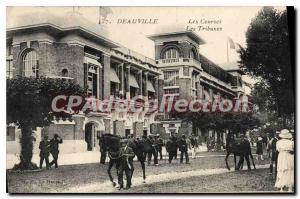 Old Postcard Deauville races Tribunes