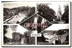 Postcard Modern Church St Sauveur Dinan Viaduct Chateau Duchess Anne