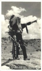 Tesuque Pueblo Indian Dancer, New Mexico, USA Real Photo Indian Unused 