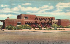 Vintage Postcard 1930's Museum at White Sands National Monument Alamogordo NM