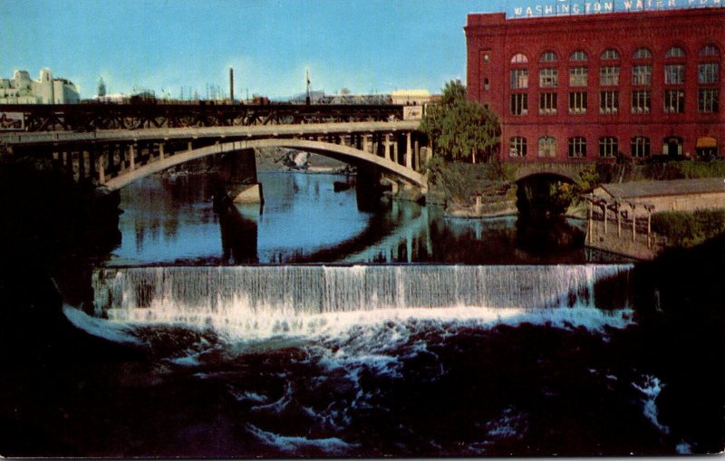 Washington Spokane Spokane Falls From Monroe Street Bridge