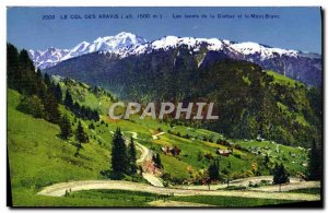 Old Postcard Col Des Aravis laces Giettaz and Mont Blanc