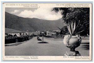 c1940's One of Avenues in the Residential Section Caracas Venezuela Postcard