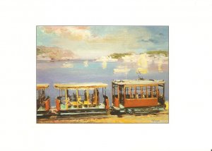 D.Codorniu. Tranvía a Soller Fine art, painting, modern  Spanish postcard