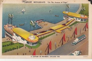 Postcard Thompson's Restaurants Century Progress Chicago IL 1934