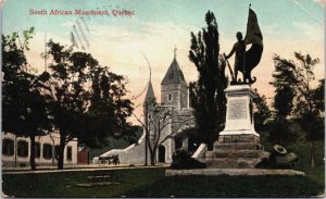 Canada South African Monument Quebec Vintage Postcard C033