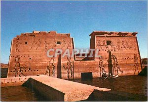 Postcard Modern Asswan General view of Isis at Philae Temple Partially covere...