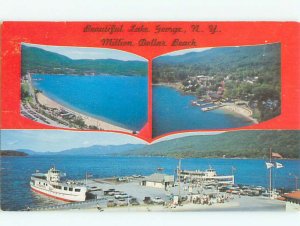 Pre-1980 THREE VIEWS ON ONE POSTCARD Adirondacks - Lake George NY AE4302