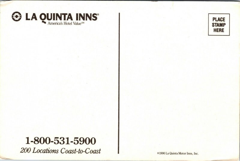 La Quinta Motor Inns Hotel Postcard c1990 UNP Unused VTG Vintage Exterior  