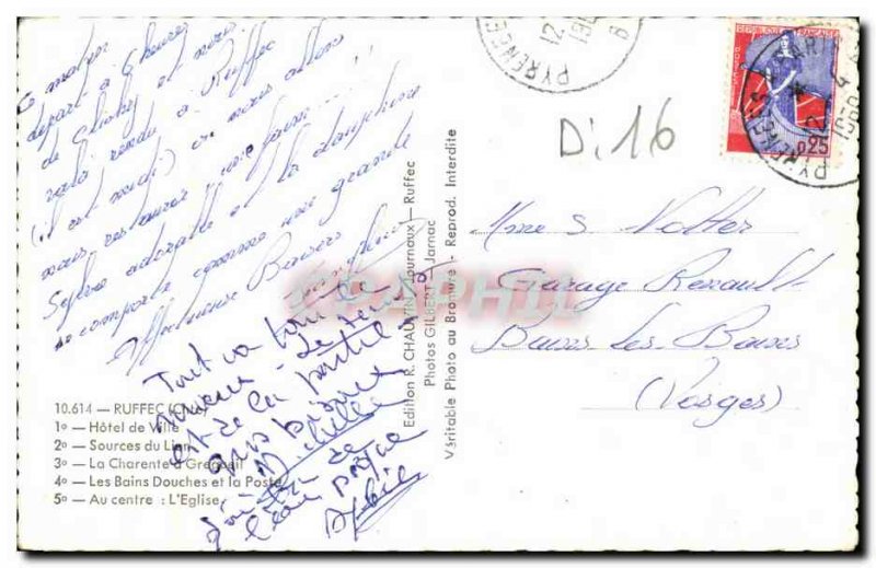 Modern Postcard Souvenir of Ruffec