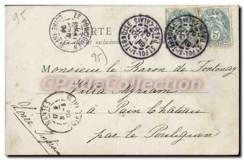 Postcard Old Beaumont Sur Oise old bridge