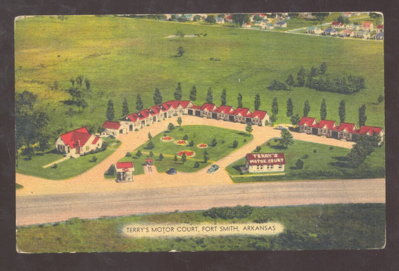 FORT SMITH ARKANSAS TERRY'S MOTOR COURT VINTAGE ADVERTISING POSTCARD