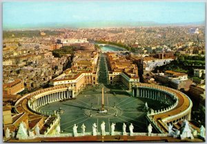 Citta Del Vaticano Piazza S. Pietro Panorama Dalla Cupola Vatican City Postcard