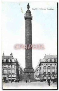 Old Postcard Paris Vendome Column