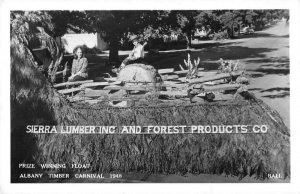 Albany Oregon Timber Carnival Sierra Lumber Parade Float Real Photo PC AA56297