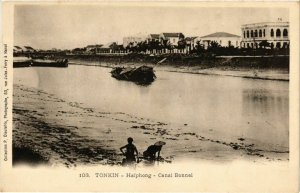 CPA AK VIETNAM Tonkin - HAIPHONG - Canal Bonnal (321404)