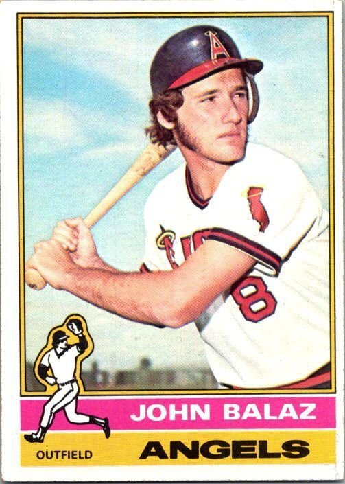 1976 Topps Baseball Card John Balaz California Angels sk13399