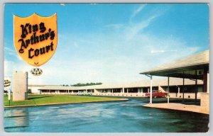 1950's KING ARTHUR'S COURT GREENVILLE TENNESSEE MOTEL HOTEL RESTAURANT POSTCARD