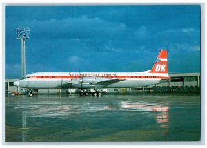 Postcard Czechoslovakian Aeroline Ilyushin IL 18 OK VAF Paris Orly c1950's