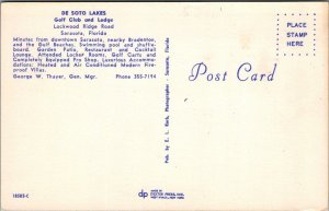 Postcard De Soto Lakes Golf Club and Lodge Sarasota FL