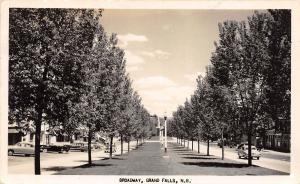 C32/ Grand Falls Canada New Brunswick Real Photo RPPC Postcard 1952 Broadway