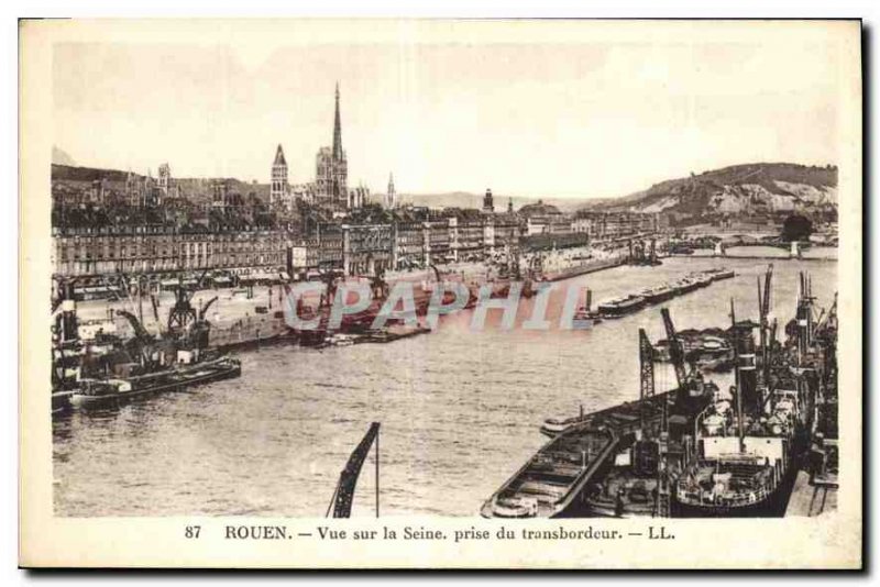 Old Postcard Rouen Seine View jack transbourdeur Charter