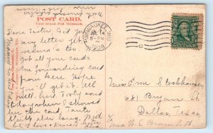 MILWAUKEE, Wisconsin WI ~Birdseye JONES ISLAND Fishermen's Village 1908 Postcard 