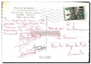 Old Postcard The Basque Group & # 39Art Poputaire Bi-Harri Basque Biarritz De...