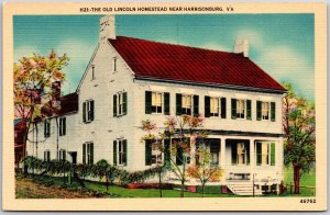 Harrisonburg VA-Virginia, The Old Lincoln Homestead, Rustic Architecture, Postca